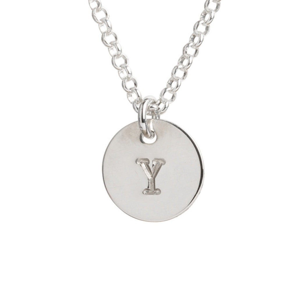 Initial Silver Necklace - Ball chain