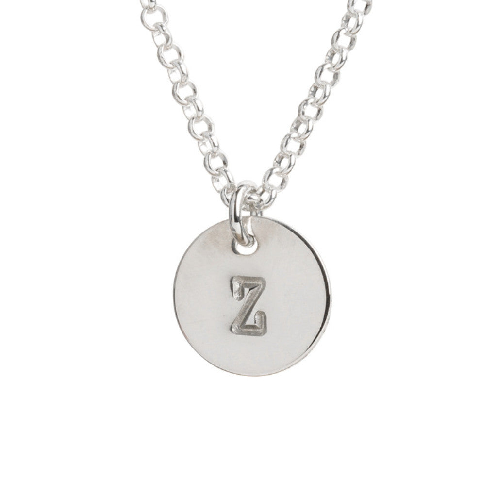 Initial Silver Necklace - Ball chain