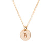Initial Gold Necklace - Plain chain