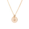Initial Gold Necklace - Plain chain
