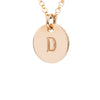 Initial Gold Necklace - Ball chain