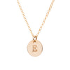 Initial Gold Necklace - Plain chain