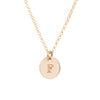 Initial Gold Necklace - Plain chain
