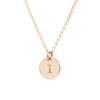 Initial Gold Necklace - Plain chain
