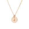 Initial Gold Necklace - Plain chain