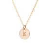 Initial Gold Necklace - Plain chain