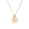 Initial Gold Necklace - Plain chain