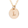Initial Gold Necklace - Ball chain