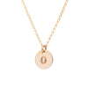 Initial Gold Necklace - Plain chain
