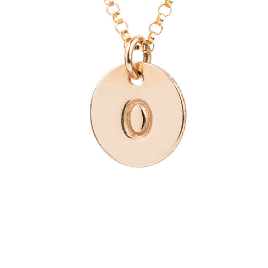 Initial Gold Necklace - Ball chain