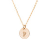 Initial Gold Necklace - Plain chain