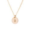 Initial Gold Necklace - Plain chain