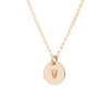 Initial Gold Necklace - Plain chain