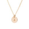 Initial Gold Necklace - Plain chain