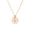 Initial Gold Necklace - Plain chain