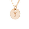 Initial Gold Necklace - Ball chain