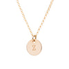Initial Gold Necklace - Plain chain