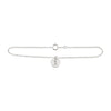 Initial bracelet in silver - Plain chain