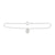 Initial bracelet in silver - Plain chain