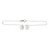 Initial bracelet in silver - Plain chain
