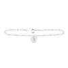 Initial bracelet in silver - Ball chain
