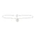 Initial bracelet in silver - Ball chain