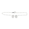 Initial bracelet in silver - Ball chain