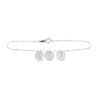 Initial bracelet in silver - Ball chain