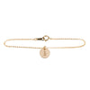 Initial bracelet in gold - Plain chain