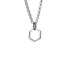 Hexagon Silver Necklace