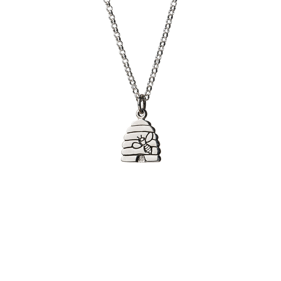 Beehive Silver Necklace
