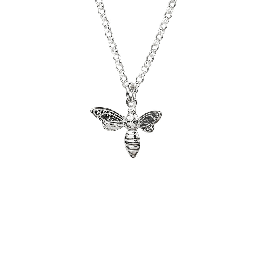 Silver Bee Necklace