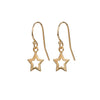Star cut out Earrings in Gold