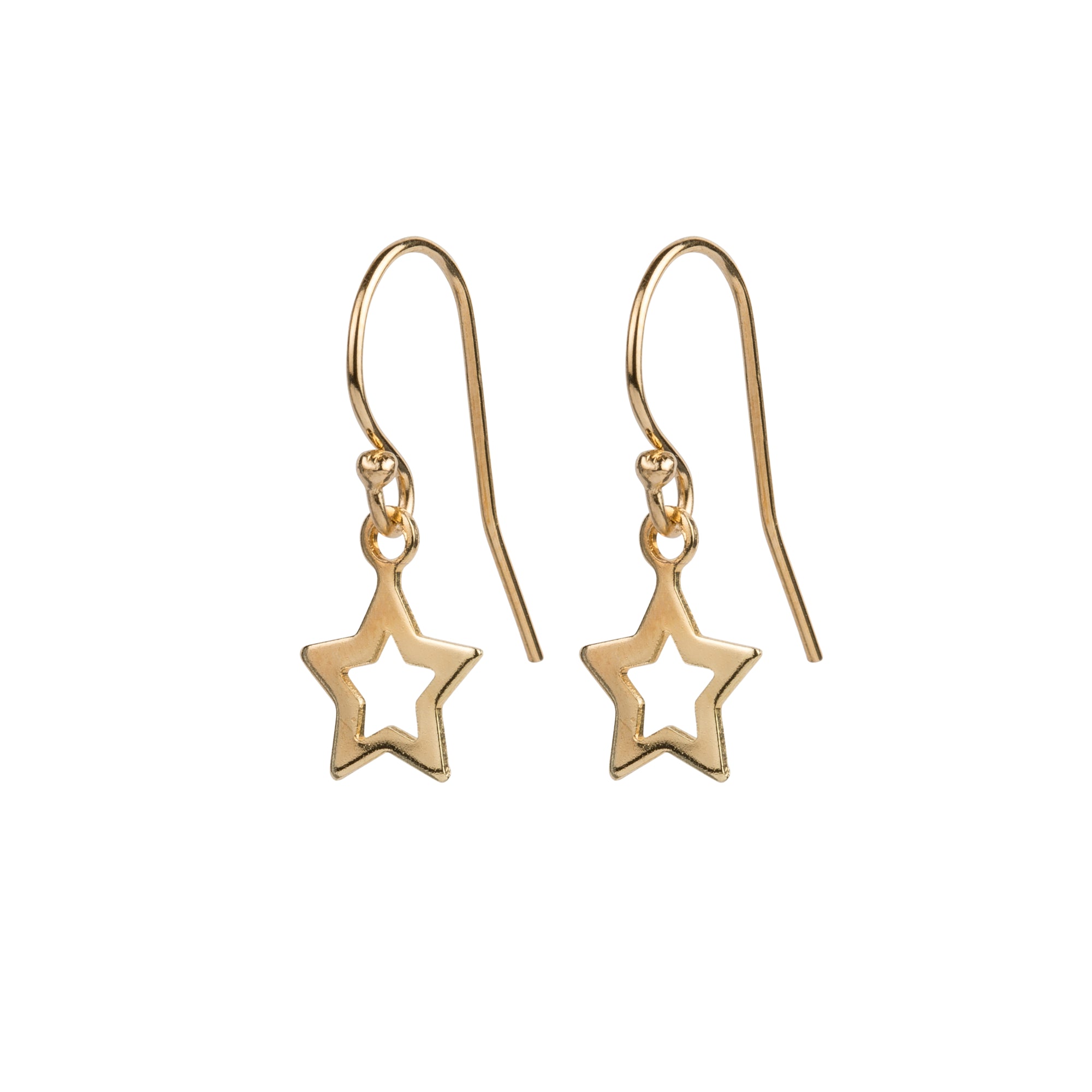 Star cut out Earrings in Gold