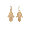 Large gold hamsa earrings