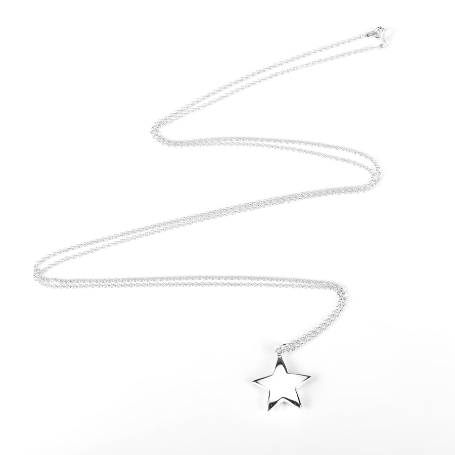 Silver Necklace with Large Star Pendant