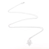 Long Silver Necklace with Hamsa Hand