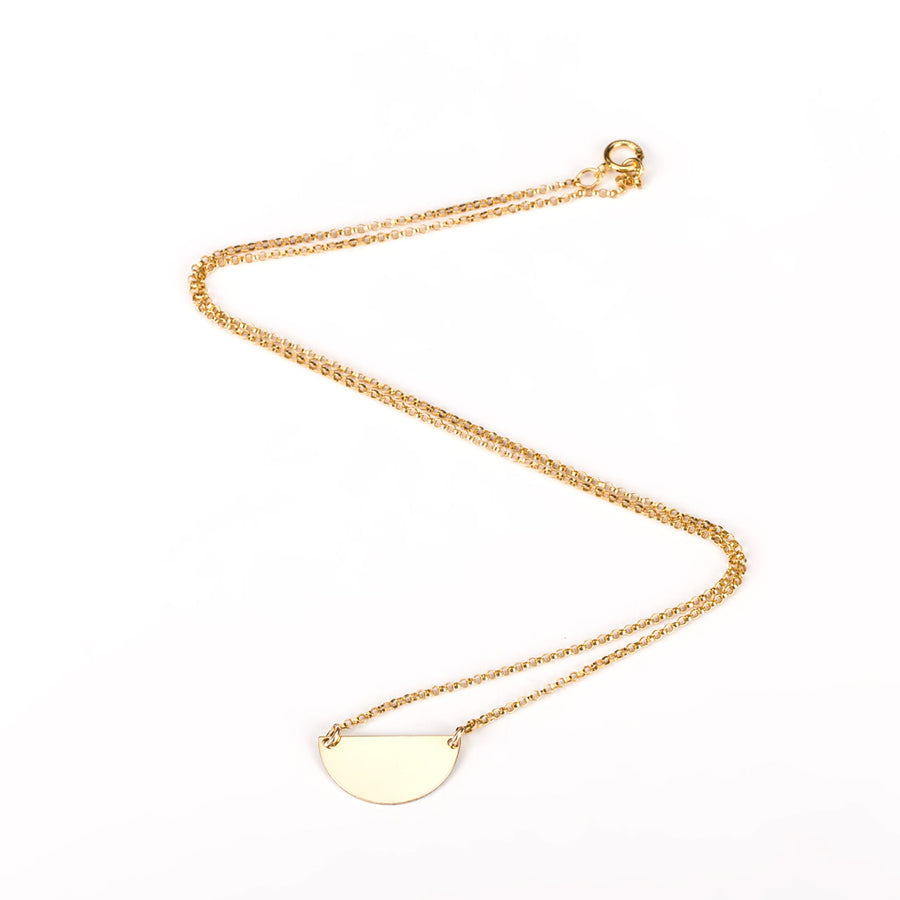 Half Moon Necklace in Gold