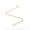 Gold Necklace with Small Chevron Pendant