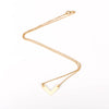 Gold Necklace with Large Chevron Pendant