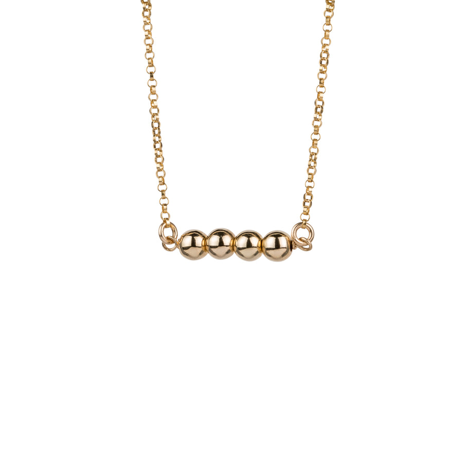 Gold Necklace with Beads