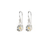 Flower earrings in mixed metal