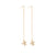 Ear Threader with Starfish and Pearl in Gold