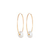 Endless Gold Hoops with Pearl