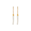 Small Hoop Earrings with Pearl Spike