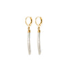 Gold Pearl Spike Earrings