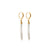 Gold Pearl Spike Earrings