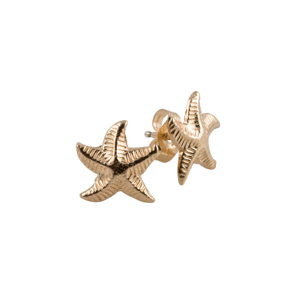 Starfish Stud Earrings in Gold