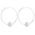 Endless Silver Hoops with Pearl