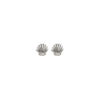 Tiny Silver Shell Stud Earrings
